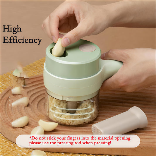 4in1 Electric Handheld Multifunctional Vegetable Chopper & Slicer Set.